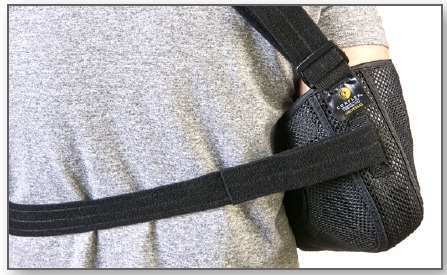 Иық иммобилизаторына түрлендіру - Бауды ілмекке бекіту