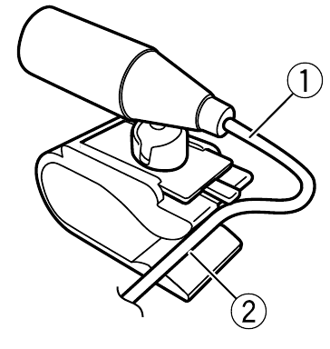 To install on the sun visor - Step 1