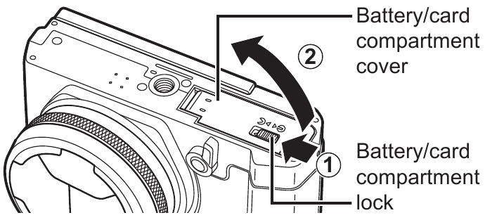 Установка и извлечение аккумулятора и карты памяти - Шаг 1