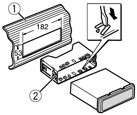 DIN mount installation - Step 1