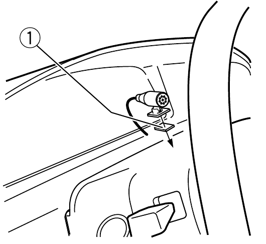 Installing the microphone on the steering column - Step 2