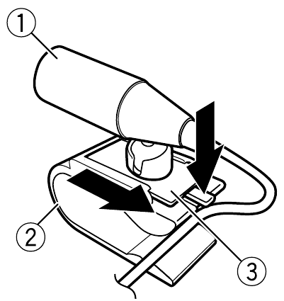 Installing the microphone on the steering column - Step 1