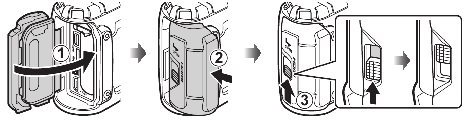 Insertion et retrait de la batterie et de la carte - &Eacute;tape 4
