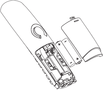 Einsetzen der Batterien