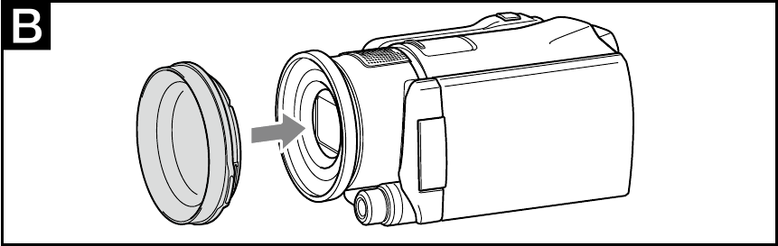 Прикрепване на конверсионния обектив - Стъпка 2