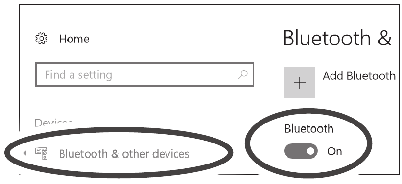 Windows - Bluetooth interface - Step 1