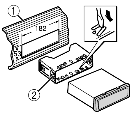 DIN mount installation - Step 1