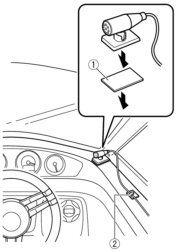 Installing the microphone - Step 2