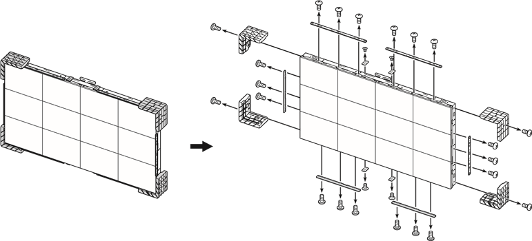 Rimozione delle staffe di protezione