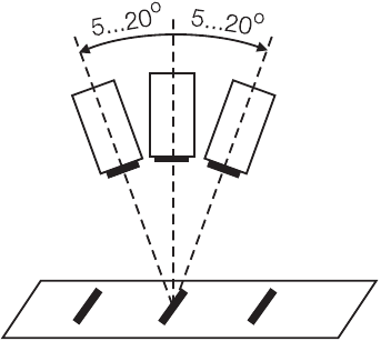 The sensor can be mounted using the through-holes