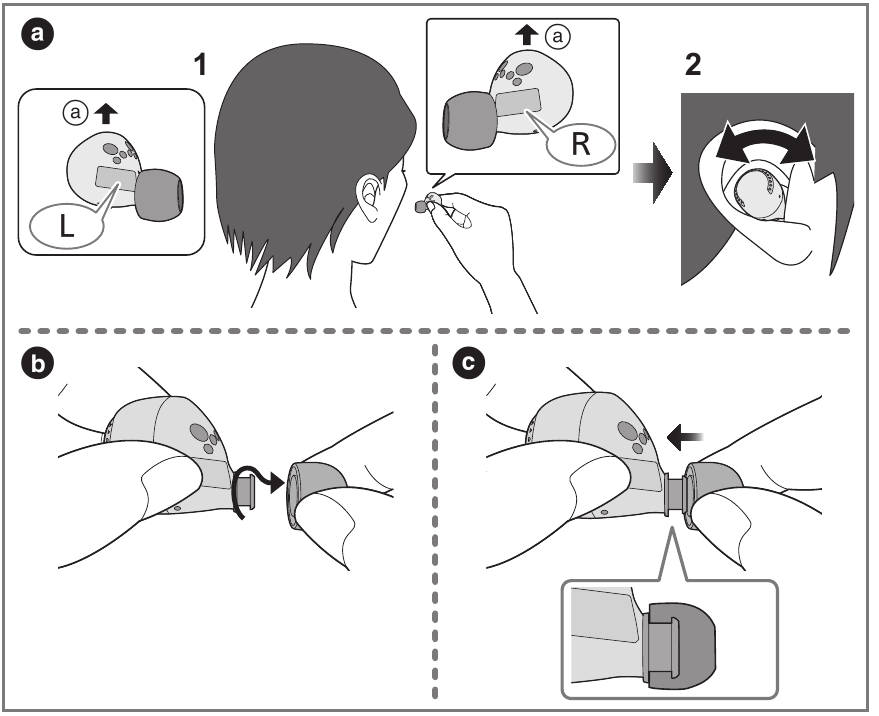 Si t&euml; vendosni kufjet