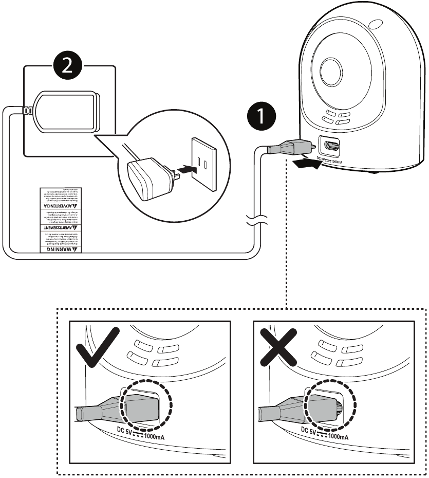 Quvvat adapterini kamera blokiga ulang