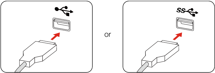 Connecting the keyboard and mouse