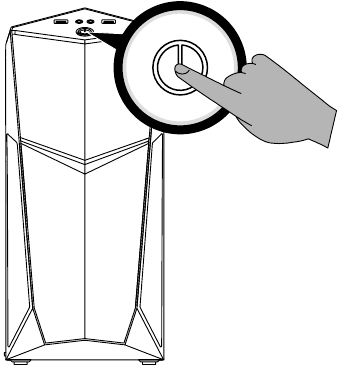 Turning on the computer