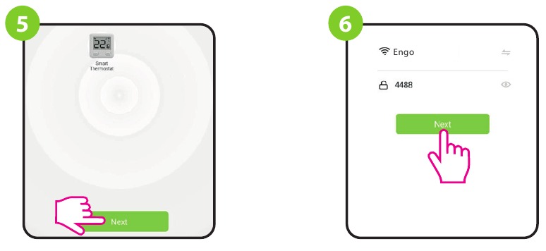 PODŁĄCZ TERMOSTAT DO WI-FI - Kroki 5,6