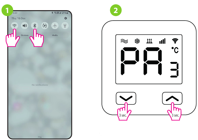PODŁĄCZ TERMOSTAT DO WI-FI - Kroki 1,2