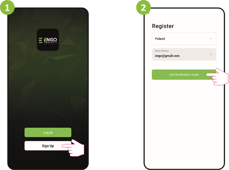 ZAREJESTRUJ NOWE KONTO - Kroki 1,2