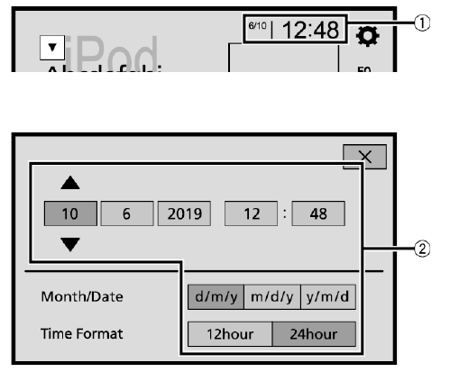 S&eacute;lection de l'horloge