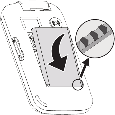 Insert the battery and replace the battery cover