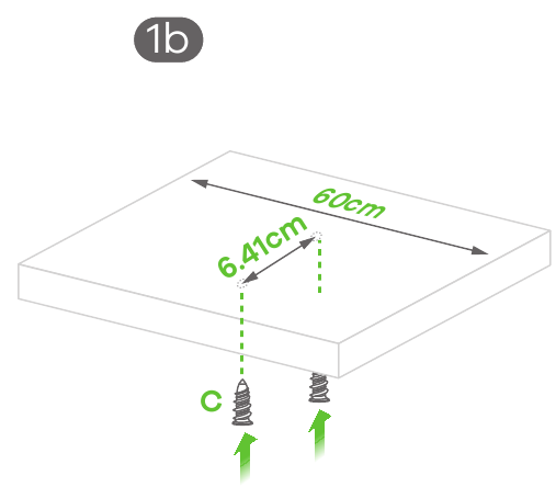 Muur / Plafondmontage - Stap 2