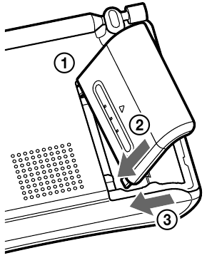 Si la tapa del compartimento de la bater&iacute;a se desprende - Ilustraci&oacute;n