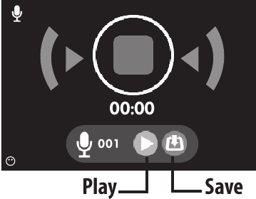 Izbornik za snimanje zvuka - Reprodukcija/Spremanje zvuka