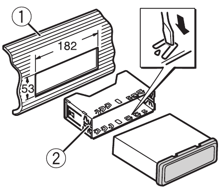DIN-asennus - Vaihe 1