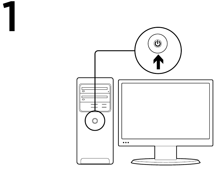 Operaciones - Paso 1 - Encienda el ordenador