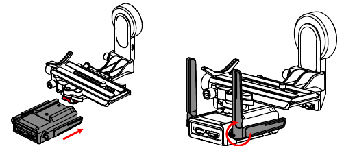 Installeren op ZHIYUN Stabilizer en kabels aansluiten - Stap 2