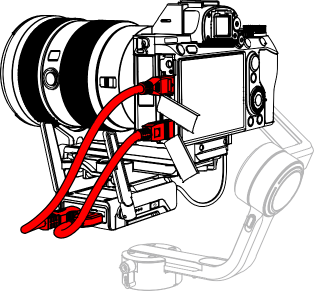 Installeren op ZHIYUN Stabilizer en kabels aansluiten - Stap 5