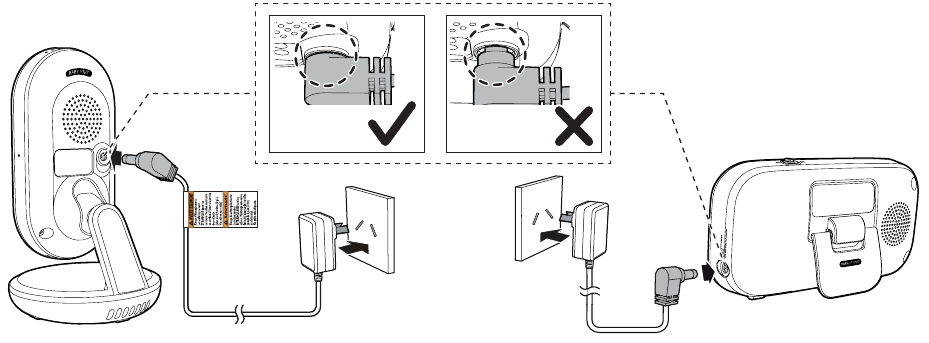 Collegare il monitor del bambino