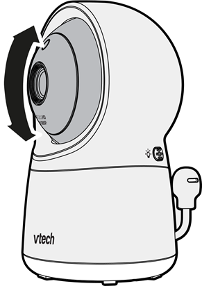 Ajuste o &acirc;ngulo da c&acirc;mera para apontar para o seu beb&ecirc;.