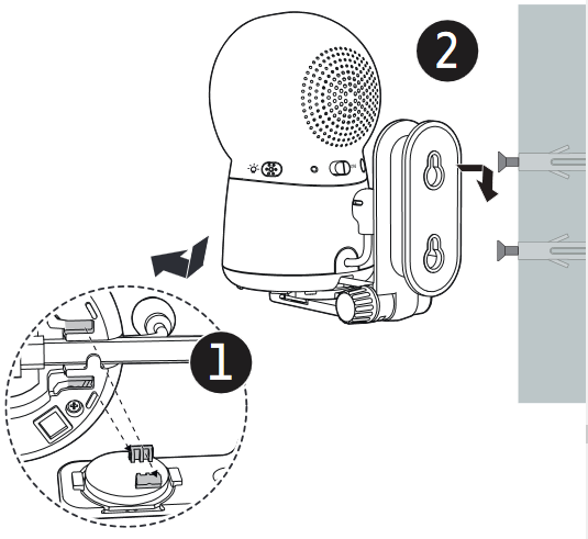 Monte a unidade da c&acirc;mera - Passo 3