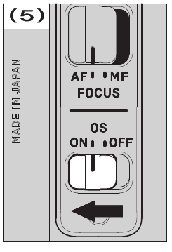 Zet de OS schakelaar op AAN