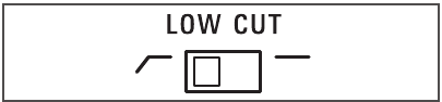 Ajustes del interruptor - El interruptor del filtro de corte de graves