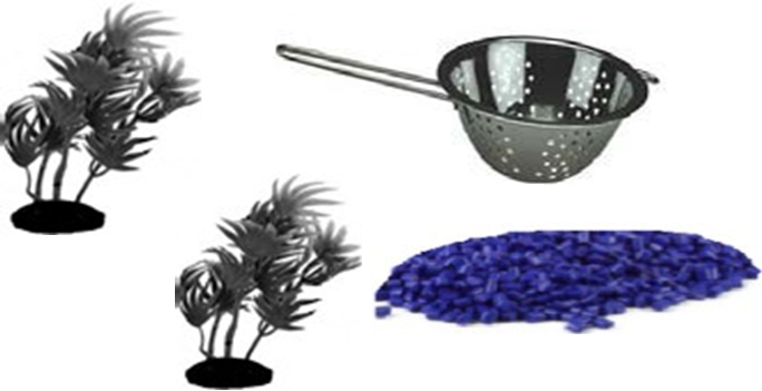 Reinigen von Kies und Dekoration