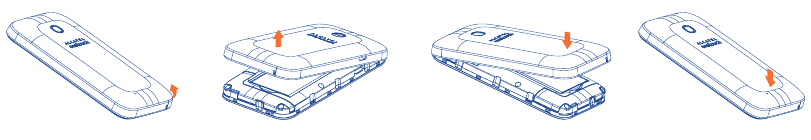 Remover e instalar a tampa traseira