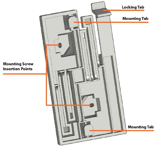 Instalaci&oacute;n del soporte de montaje - Parte inferior del soporte de montaje