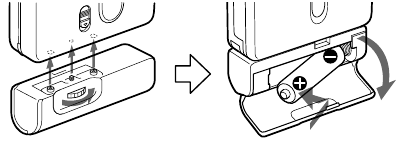 Bater&iacute;a seca - Insertar las bater&iacute;as en la carcasa de carga