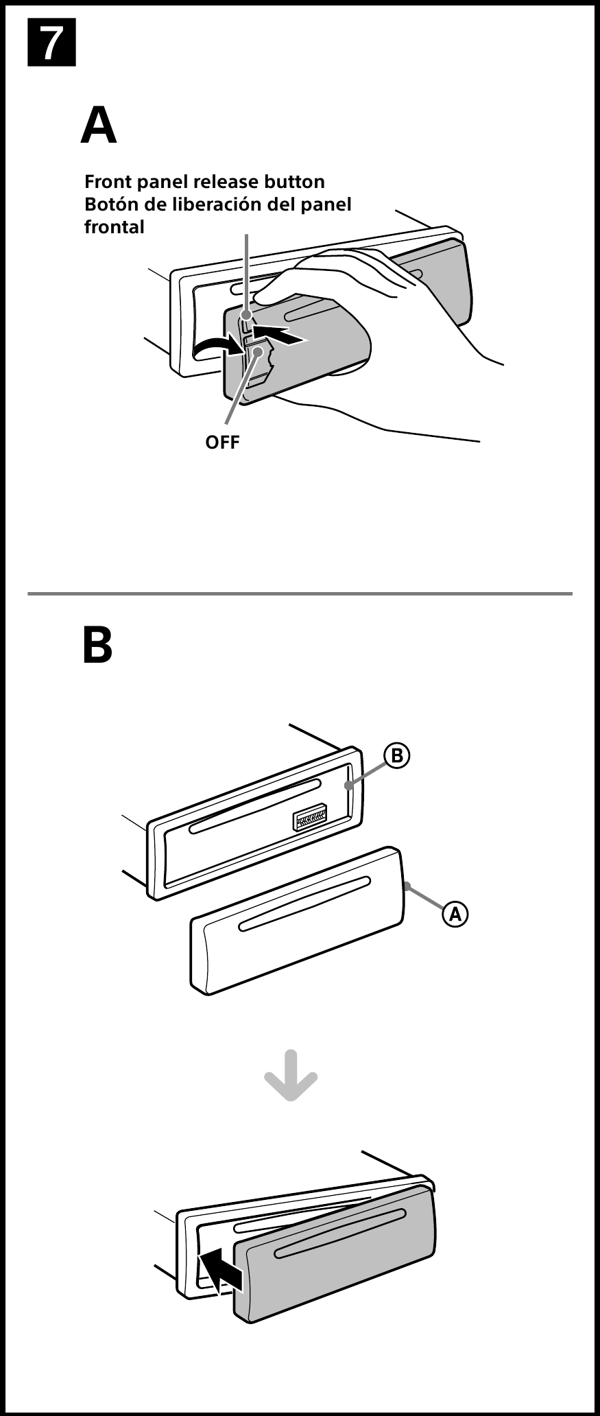 Como remover e fixar o painel frontal
