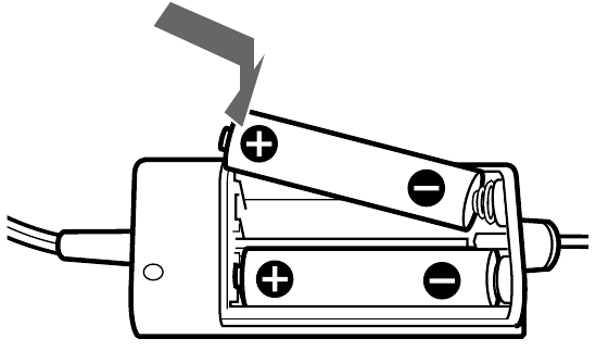 Insert two size AA alkaline batteries.&nbsp;