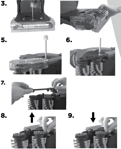 Remo&ccedil;&atilde;o e substitui&ccedil;&atilde;o da correia pequena