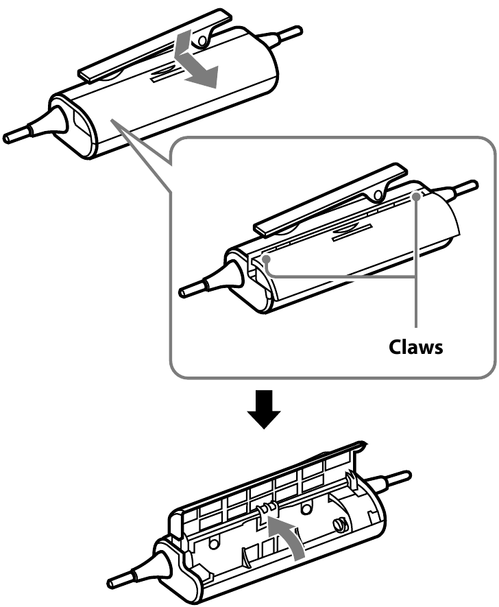 Instalaci&oacute;n de una pila - Paso 1 - Abrir la tapa de la pila