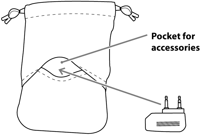 Al transportar los auriculares - Funda de transporte