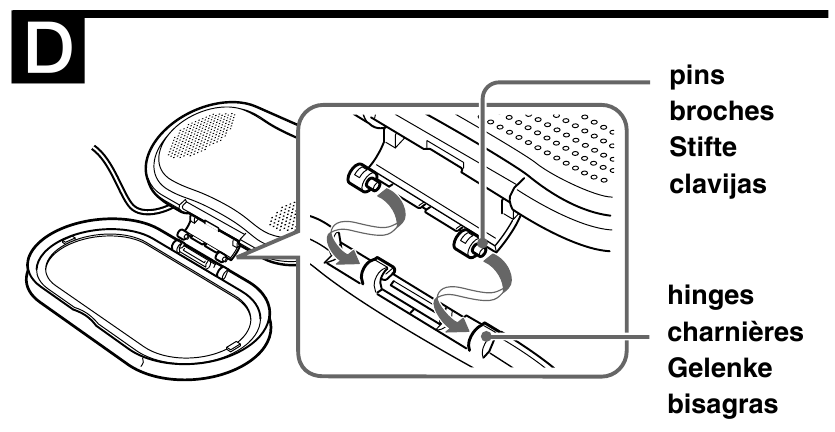 o re-attach the speaker stand and the case