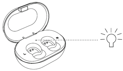 Charging case indicator