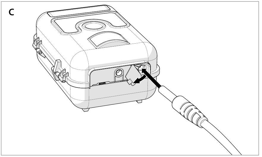 Conectar el cable de alimentaci&oacute;n de CC-6V