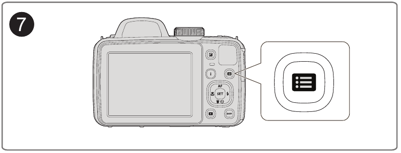 Meniu mygtuko naudojimas