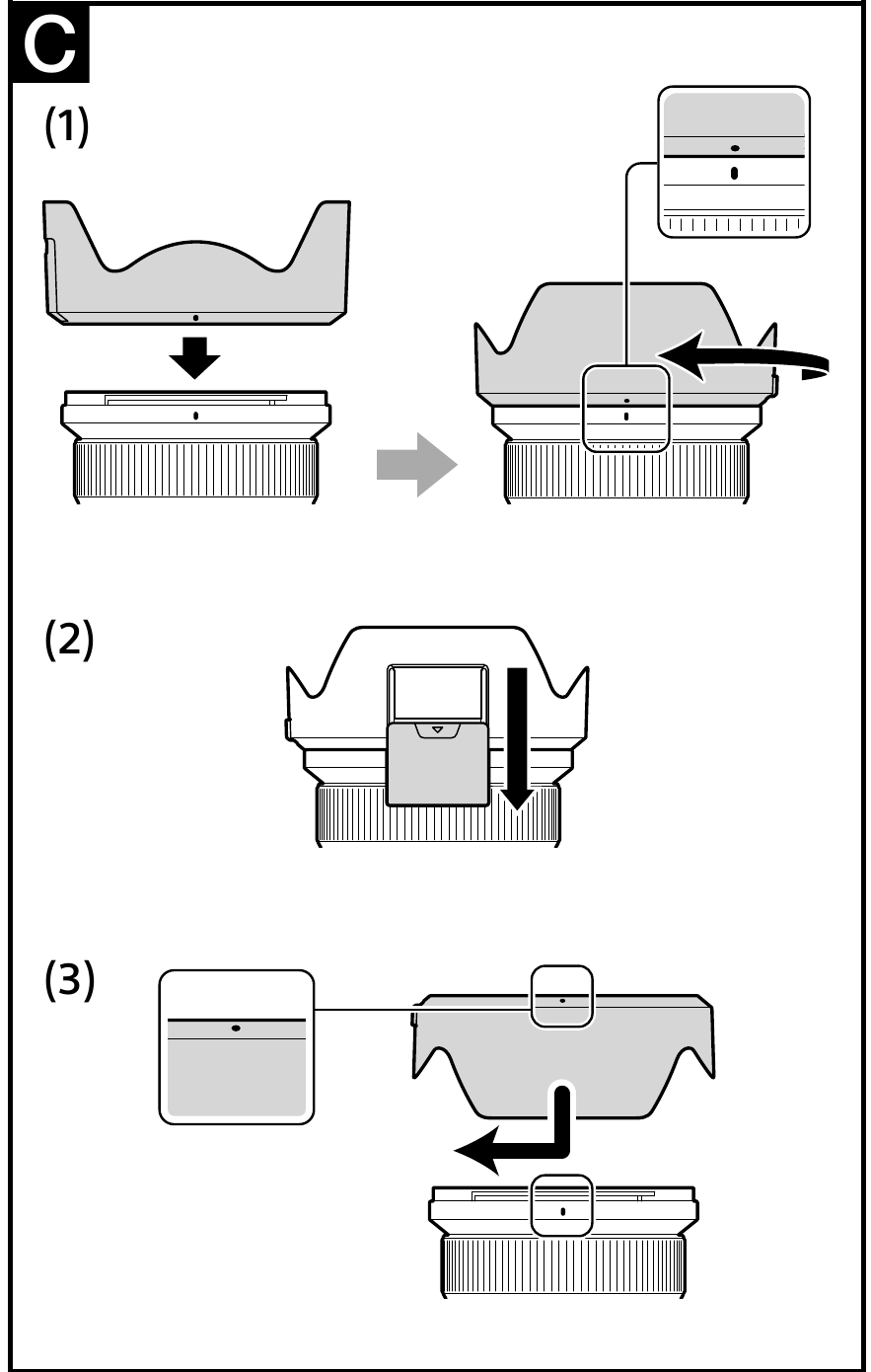 Attaching the Lens Hood