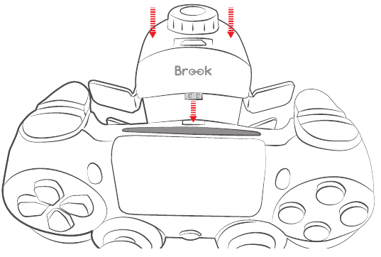 Pažljivo postavite MARINE u PS4 kontroler.